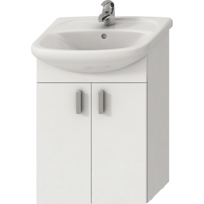 JIKA CUBE Skříňka s 2 dveřmi včetně umyvadla 53 cm 451951 Bílá