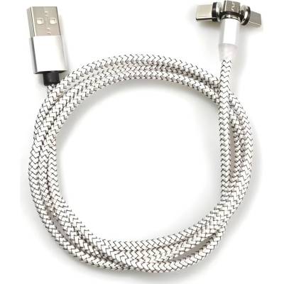 Harahu KP30707 USB nabíjací 3v1 s magnetickými koncovkami stříbrný