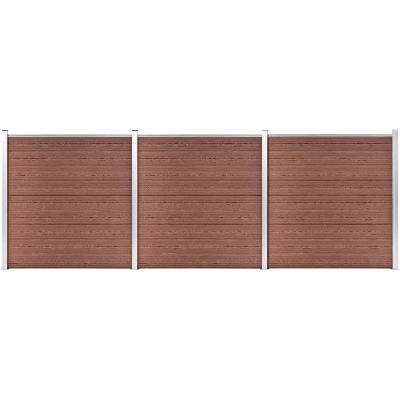 vidaXL Zahradní plot WPC 526 x 186 cm hnědý