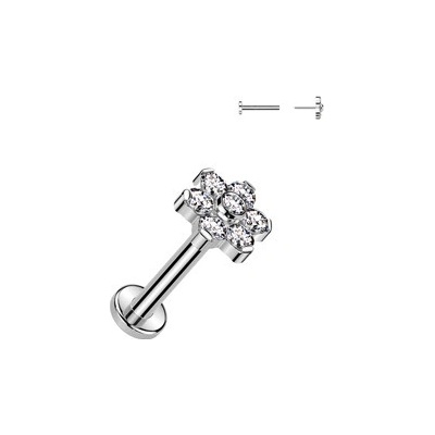 Šperky4U piercing do brady PUSH IN labreta titan TIT1347-1208