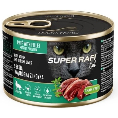 RAFI Super Rafi Cat Sterilised P&F Goose and Turkey liver 185 г