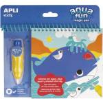 APLI Книжка за оцветяване, на водна основа, APLI Kids "Aqua Fun", морски животни 17148 (17148)