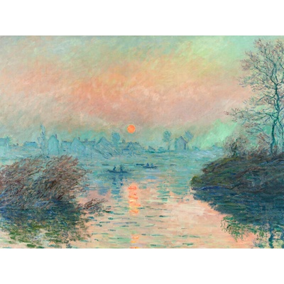 Plagát, Obraz - Sunset on the Seine at Lavacourt, Claude Monet, 40 × 30 cm