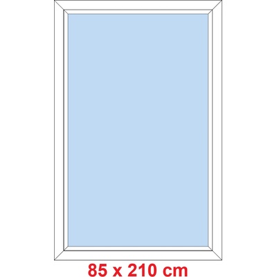 Soft Plastové okno 85x210 cm, FIX neotevíravé, Bílá/bílá