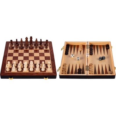 Engelhart Drevené šachy a Backgammon 2v1 (30 × 30 cm)