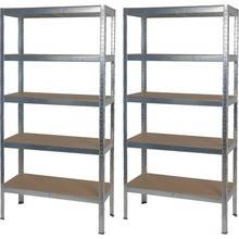 Matabro Regály 900 x 400 x 1800 mm 5 polic 2 ks MB-SH02