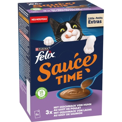 Felix Sauce Time s příchutí kuřecího a lososa 6 x 40 g