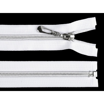 Stoklasa Spirálový zip No 7 délka 50 cm se stříbrnými zoubky Balení: 1 ks, Varianta: 101 bílá 101 bílá