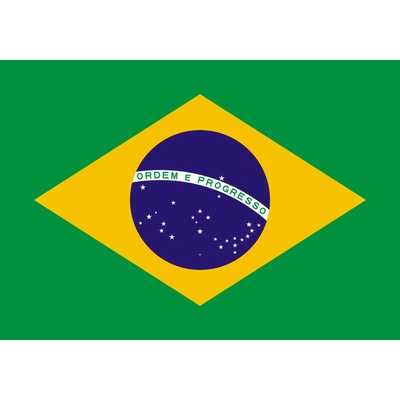 Samolepka - vlajka Brazília - 6 x 4 cm