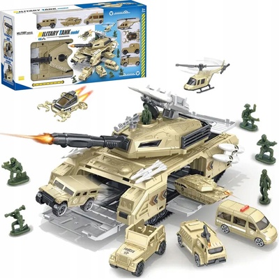 Rozkládací tank Matadi s autíčky a vojáčky, zvukový