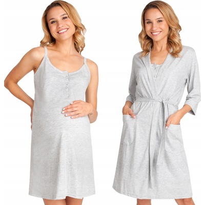 Tehotenská nočná košeľa so županom