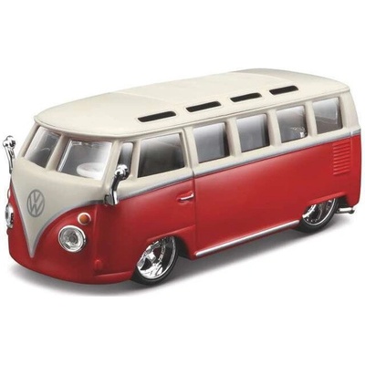 Bburago Plus Volkswagen Van Samba červený 1:32