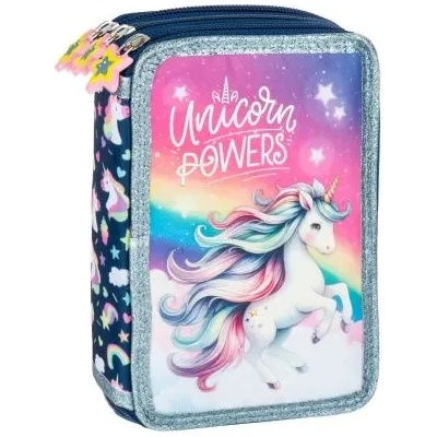 Unicorn 16 ученически несесер с 3 ципа, ПЪЛЕН