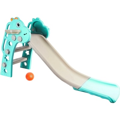 Aga4Kids Skluzavka s madlem 130 cm DS3701 Světle modrá