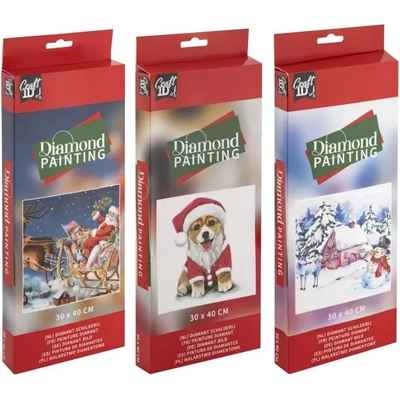 Regio Toys Коледна рисуване с диаманти - 30 x 40 см, различни видове (96397)