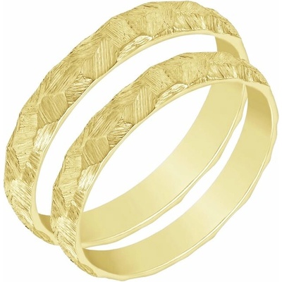 Eppi Tepané a škrábané snubní prsteny ze zlata Vedette RW38083