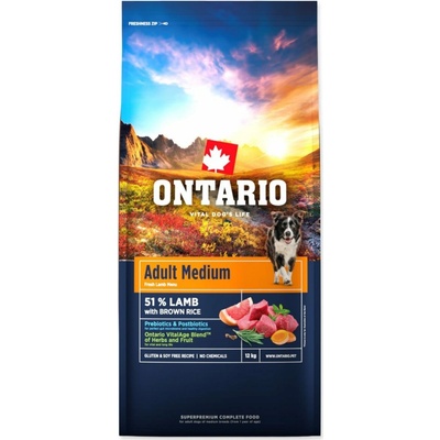 Ontario Adult Medium Lamb & Brown Rice 20 kg