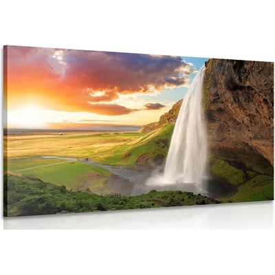Obraz nádherný vodopád na Islandu - 120x80