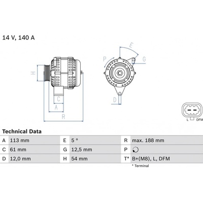 Generátor BOSCH 0 986 080 380