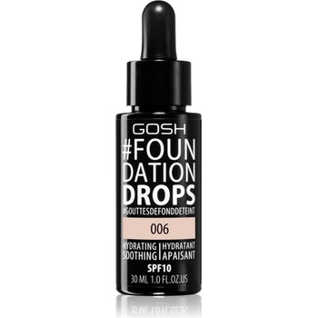 Gosh Foundation Drops lehký make-up ve formě kapek SPF10 006 Tawny 30 ml