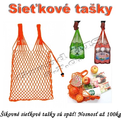 Sieťová nákupná taška oranžová - typ B
