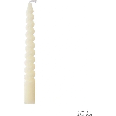 Home Styling Collection Spirálové parafínové svíčky na stůl, 10 cm, béžové béžová
