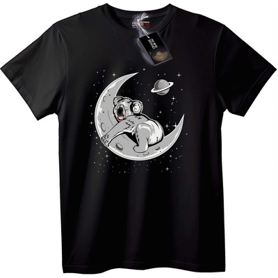 NOONEBRAND Тениска Коала на Луната - 2XL, Black
