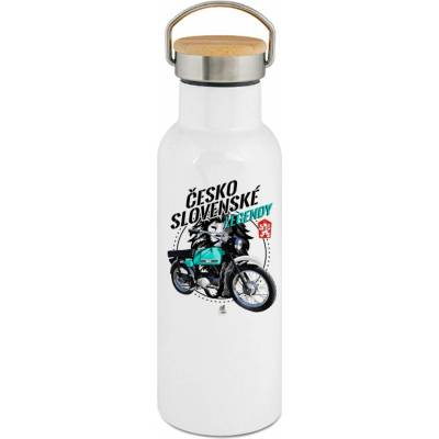 123TRIKO termoska Jawa Mustang zelenomodrý Československé Legendy 500 ml