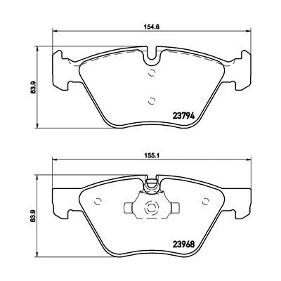 Sada brzdových destiček, kotoučová brzda BREMBO P 06 036