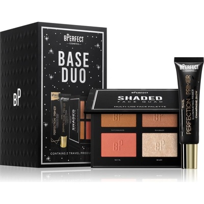 BPerfect Base Duo rozjasňujúca podkladová báza cestovné balenie 12 ml + multifunkčná paleta cestovné balenie 12 g kozmetická sada