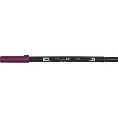 Tombow Tombow Oboustranný štětcový fix ABT Dual Brush Pen, port red (ABT-757)