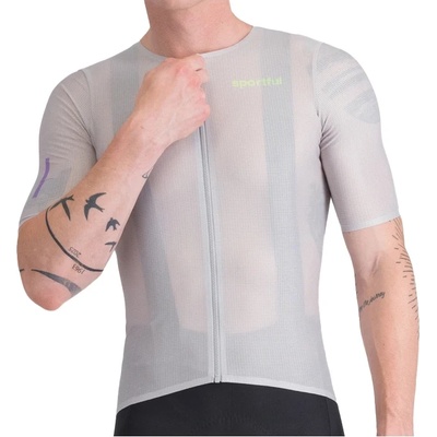 Sportful Мъжка фланелка с къс ръкав за колоездене Sportful Light 2 Jersey Cycling jersey - Stone Gray (056-3897-0414)