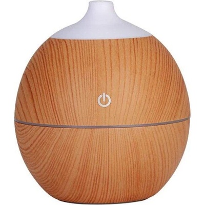 W37 aróma difuzér svetlé drevo ultrazvukový 7 LED farieb 130 ml