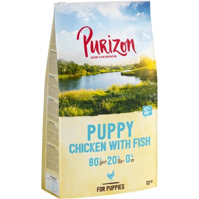 Purizon 2х12кг Puppy Purizon, суха храна за кучета с пиле и риба, без зърно