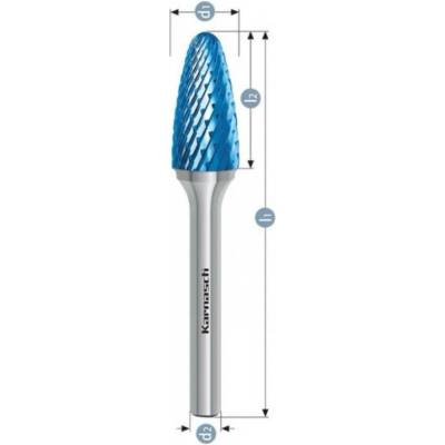 Karnasch Professional Tools HP-6 klenutá technická fréza se zaoblenými hranami povlakovaná - 11.5054-040