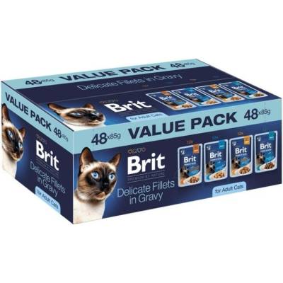 Brit Premium by Nature Cat Fillets in Gravy 48x85 g