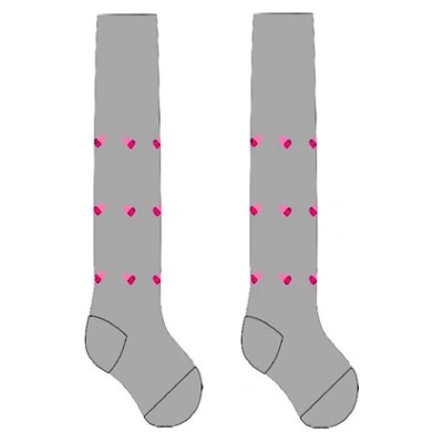 Kojenecké bavlněné punčocháčky srdíčka šedé