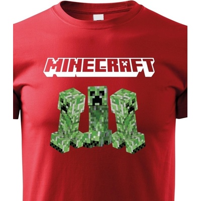 Dětské tričko Minecraft Červená Canvas Dětské tričko Bezvatriko.cz 1651