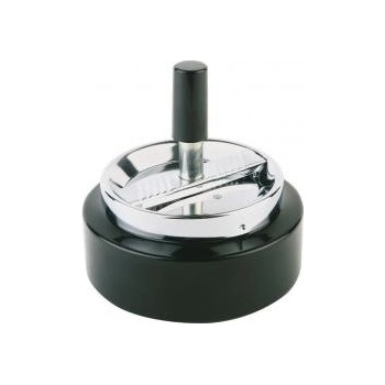 APS Popelník s tlačítkem černý 105 mm Classic inox;černá