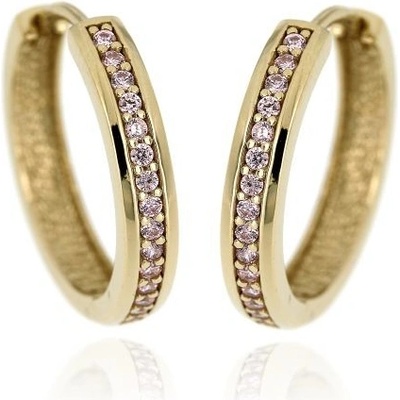 Zlatnictví U Kostela pozlacené kroužky s růžovými zirkony 5059.1