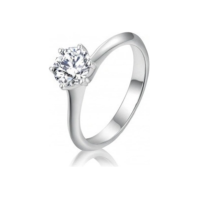 7AE Stříbrný zásnubní moissanit AN0016