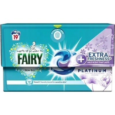 Fairy Platinum Non Bio Extra Freshness prací kapsule 19 PD