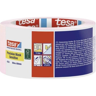 Tesa Precision Mask Sensitive Páska maskovací odstranitelná do 14 dnů 50 m x 50 mm růžová 4333