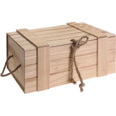 Homestyling Úložný box drevený sada KO-KR2002560 3 ks