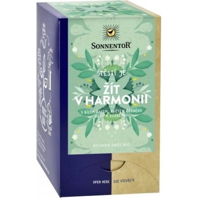 Sonnentor Šťastie je žiť v harmónii bylinný čaj 27 g