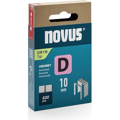 Novus Скоби за такери Novus тип D53F, 11.3x1.25x10 мм, 600 бр (042-0790)
