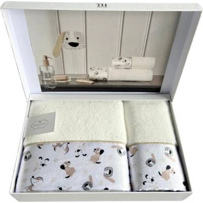 Soft Cotton Osuška a uterák BEAGLE v darčekovom balení Biela Sada viac rozmerov 2 ks