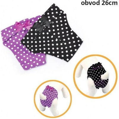 Camon Fialové hárací kalhotky Dots pro fenky obvod 26 cm Černá – Sleviste.cz