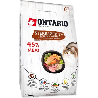 ONTARIO Cat Sterilised 7+, 400 г