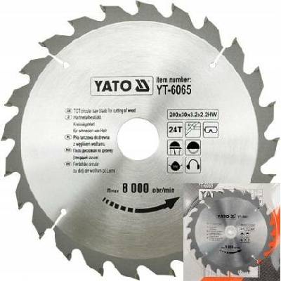 YATO PILA KOTOUČOVÁ S VIDIOVÝMI ZUBY 200x30mm 24 ZUBŮ